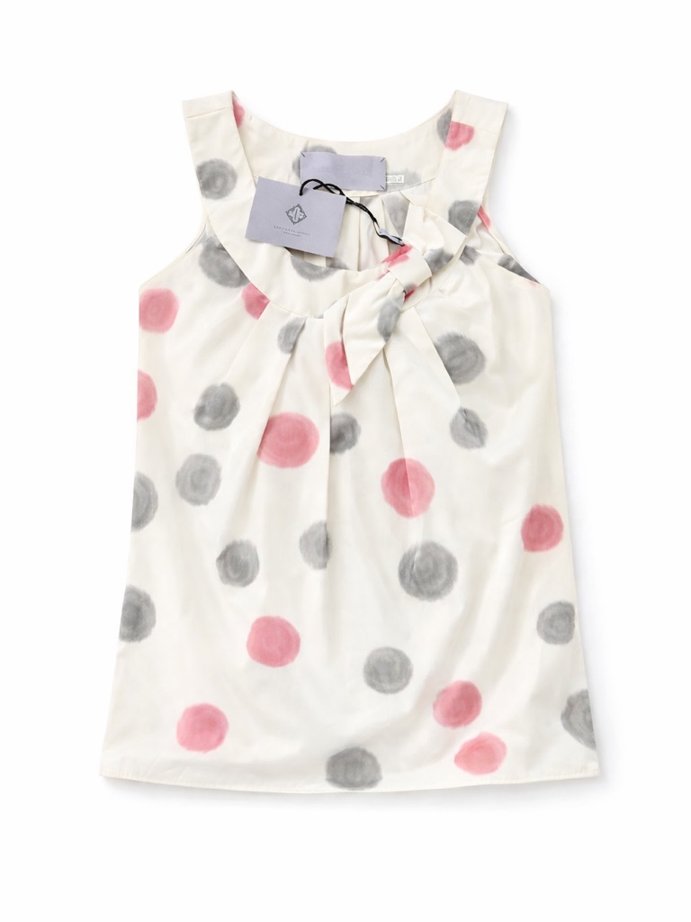 Brand New Vera Wang Cream And Pink Patterned Top Nwt
